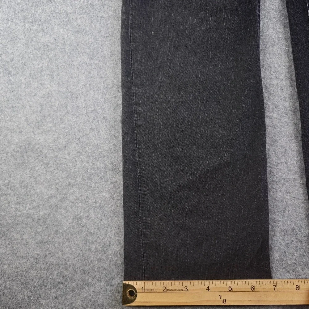 Paige Cindy Jeans Women's 26 Black Mid Rise Straight Leg Modal Stretch